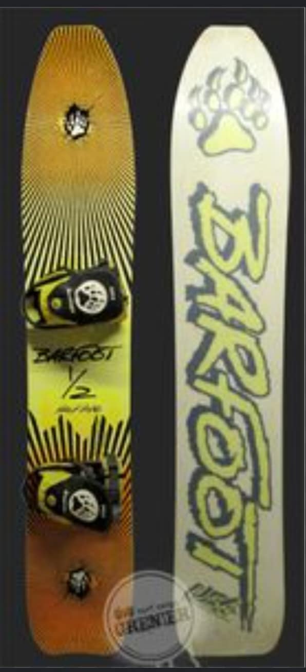 Vintage Barfoot snowboards from the 90's