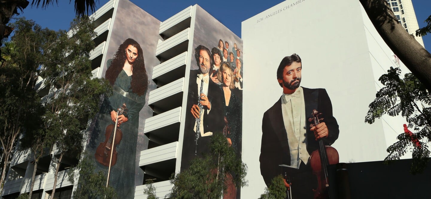 Harbor Freeway Overture mural in downtown LA