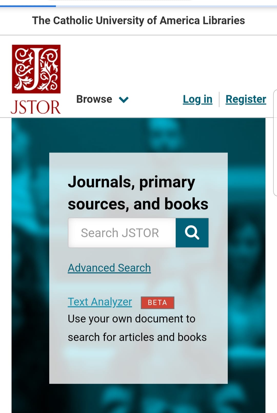 The JSTOR project is a digital... - CUA Mullen Library | Facebook