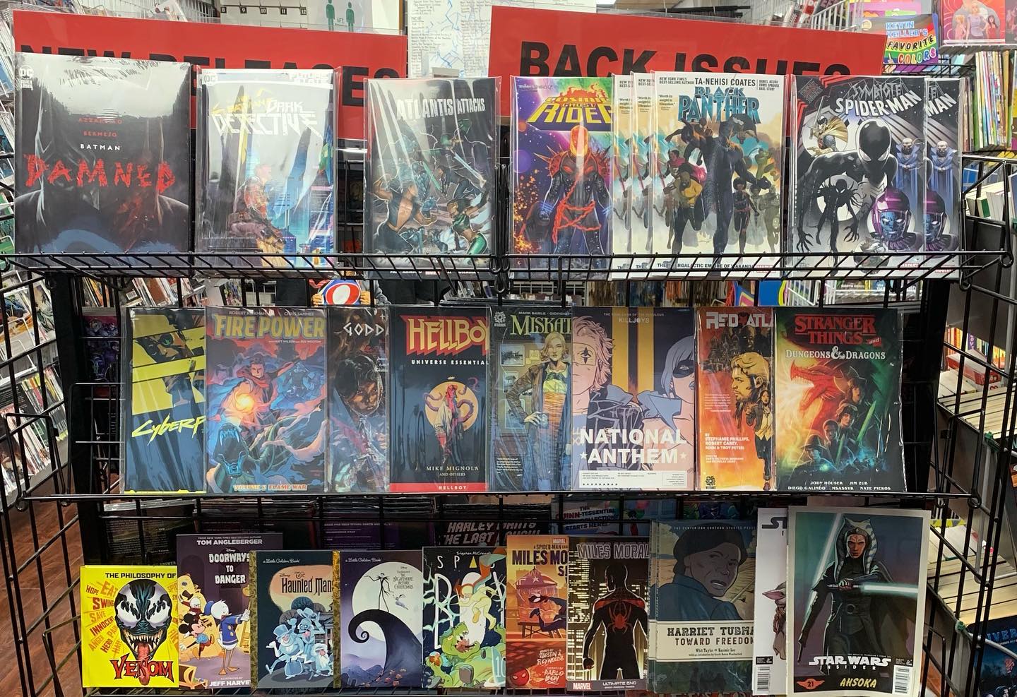 New release shelf for those long form... - FIRST AID COMICS