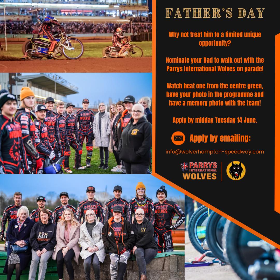 Wolves Speedway - 👨 Father’s Day is ONE WEEK away!...