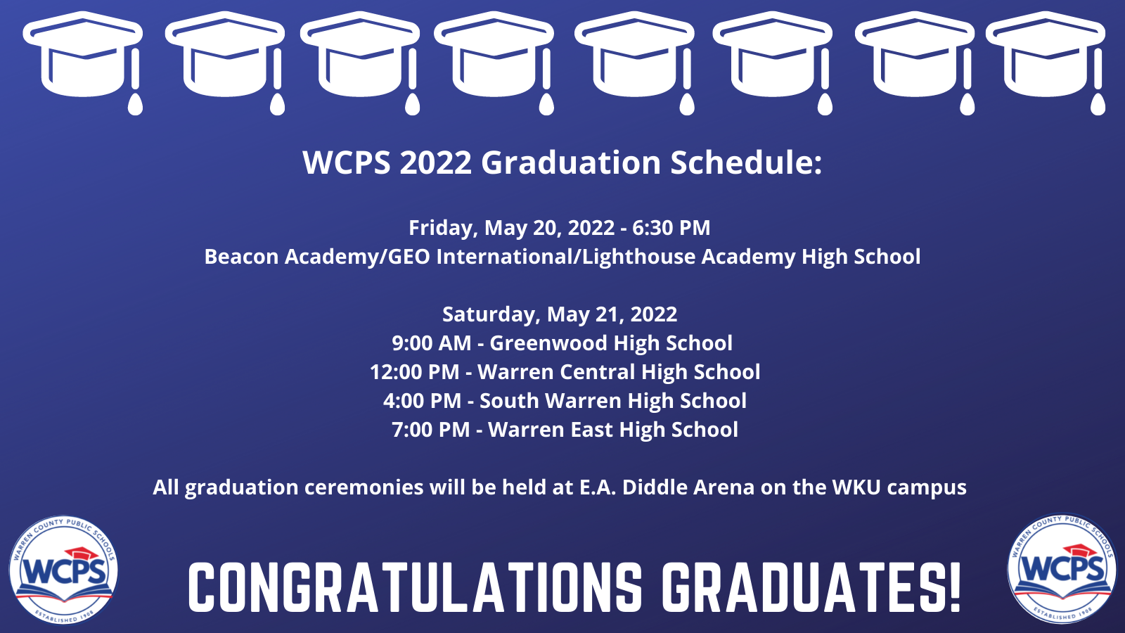 UCPS Graduation Dates