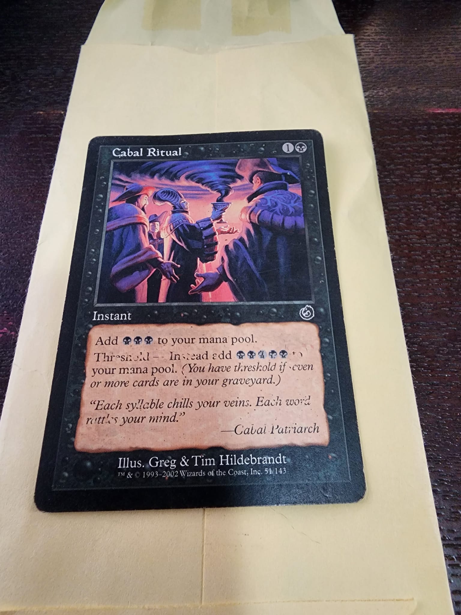 What is the Torment foil Cabal Ritual card with a foil dot?
