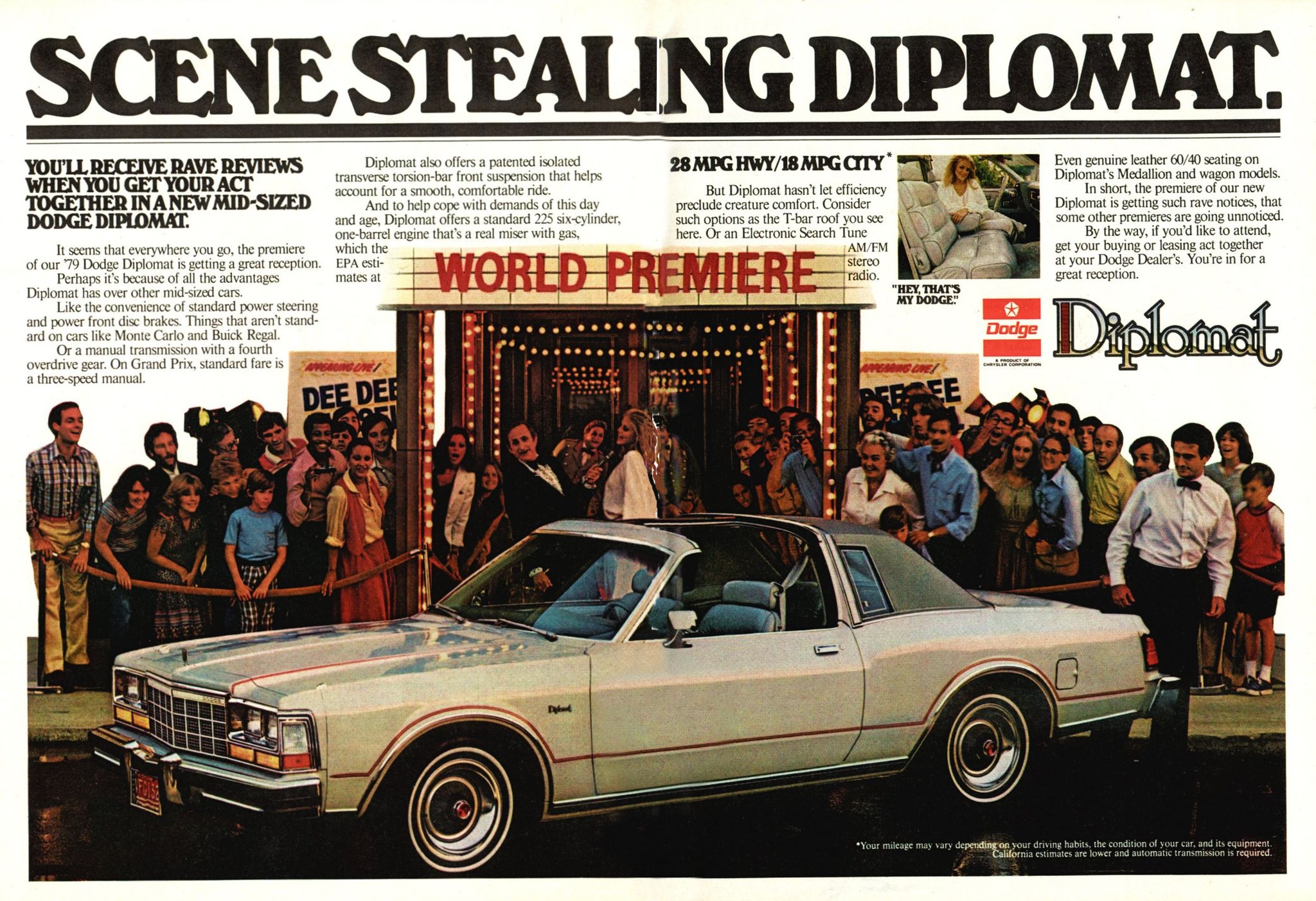 1978 Dodge Diplomat Original Sales Brochure – Coupe & Lebaron 16-Page