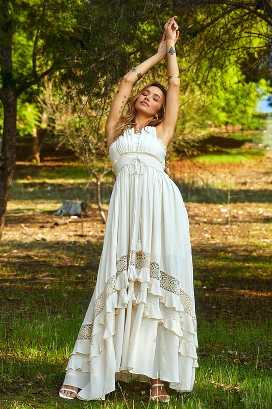 bonnae Asymmetric dress (Ivory) Available in store/ online