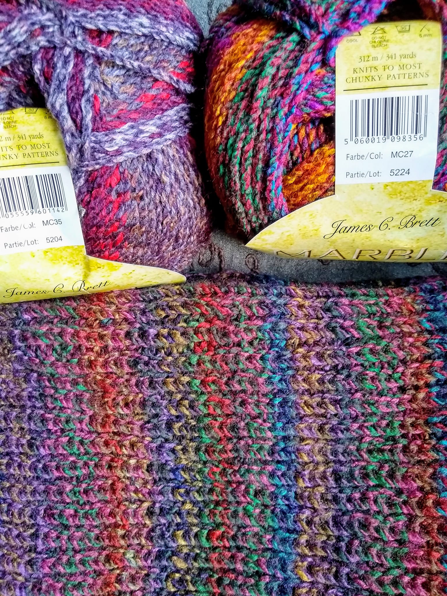 A plain simple pattern, made special by Marble Chunky James Brett 