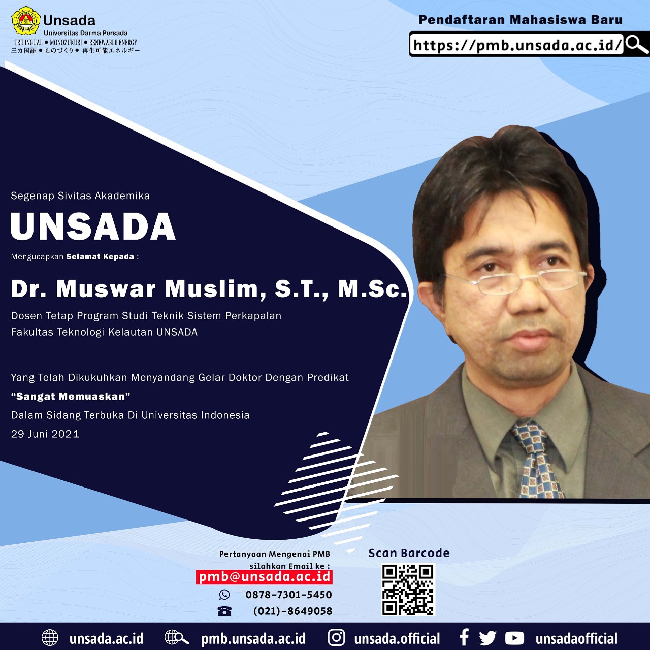 Pusat Informasi - Universitas Darma Persada - Bertambahnya Doktor di ...