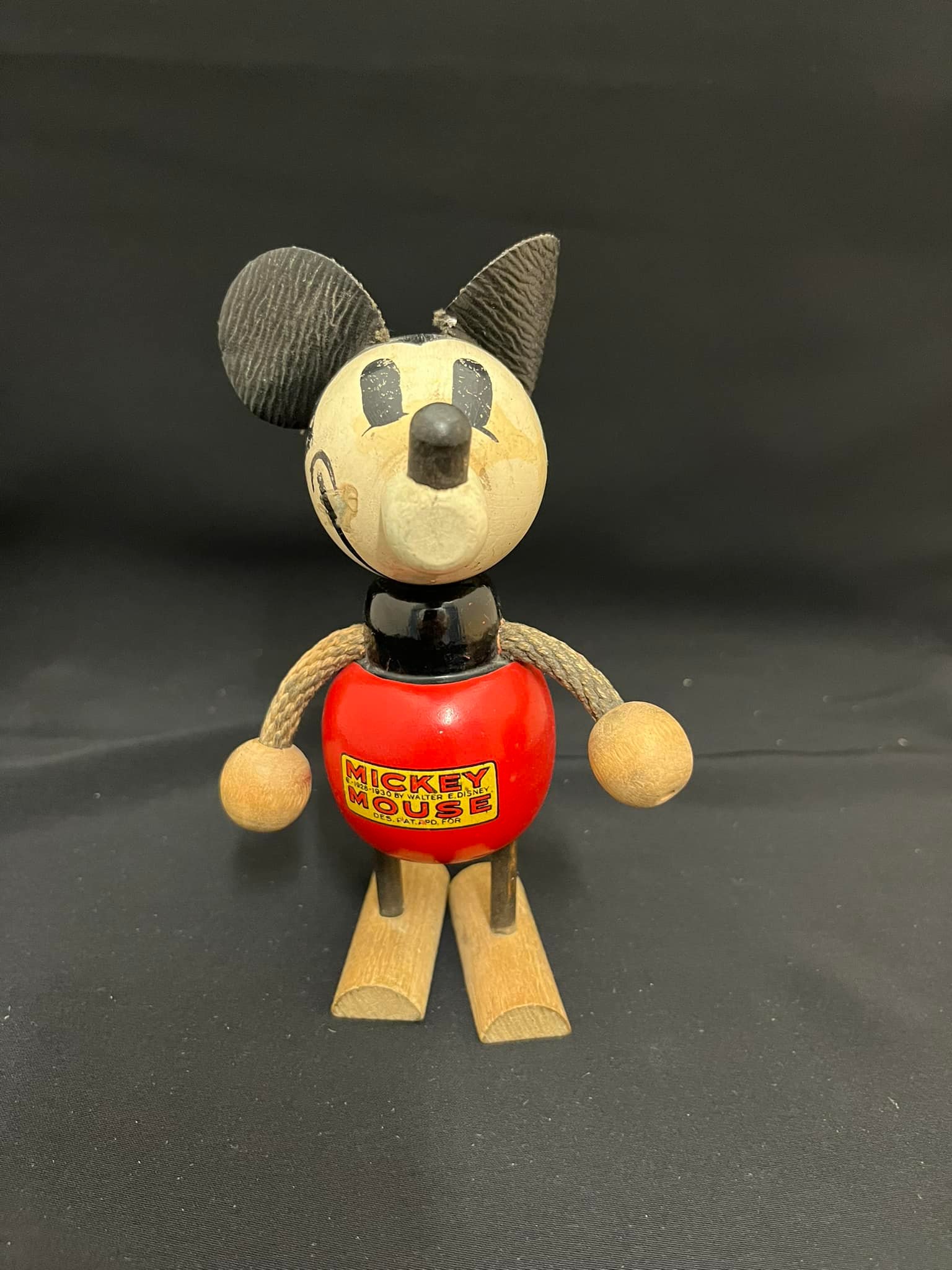 Vintage German porcelain Mickey Mouse figurine with puzzling features