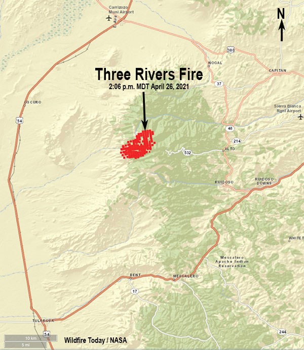 Wildfire Today - Updated map of the #ThreeRiversFire 10... | Facebook