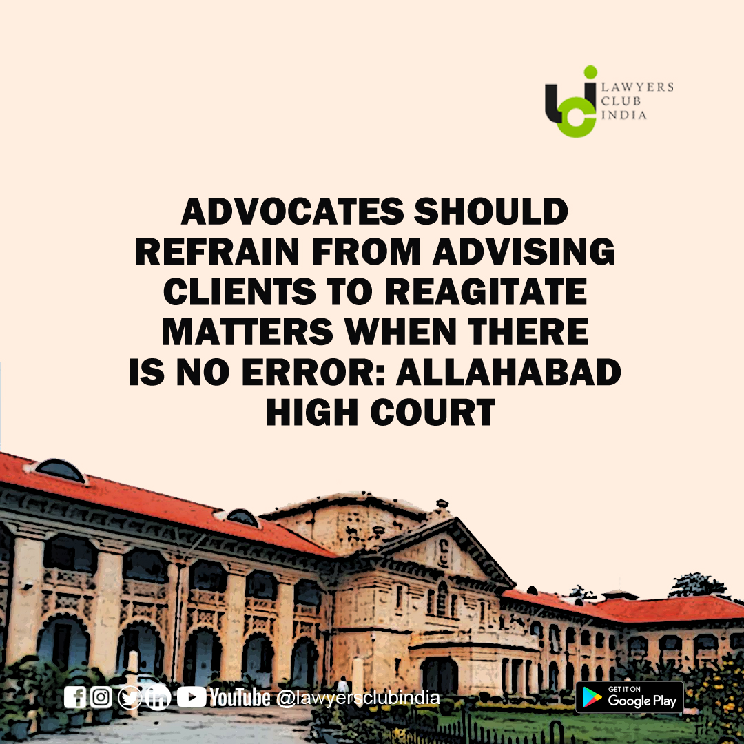 The Allahabad High Court has held in... - Lawyersclubindia | Facebook