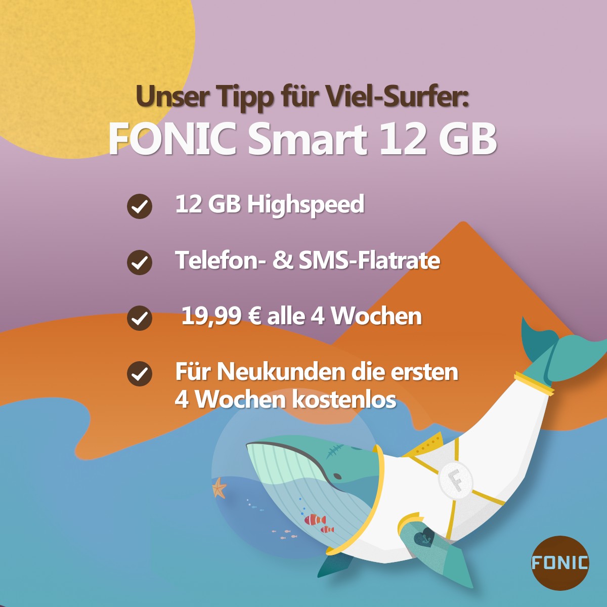 FONIC - Genieße die Vorteile vom FONIC Smart 12 GB! ☺️👌 🔗... | Facebook