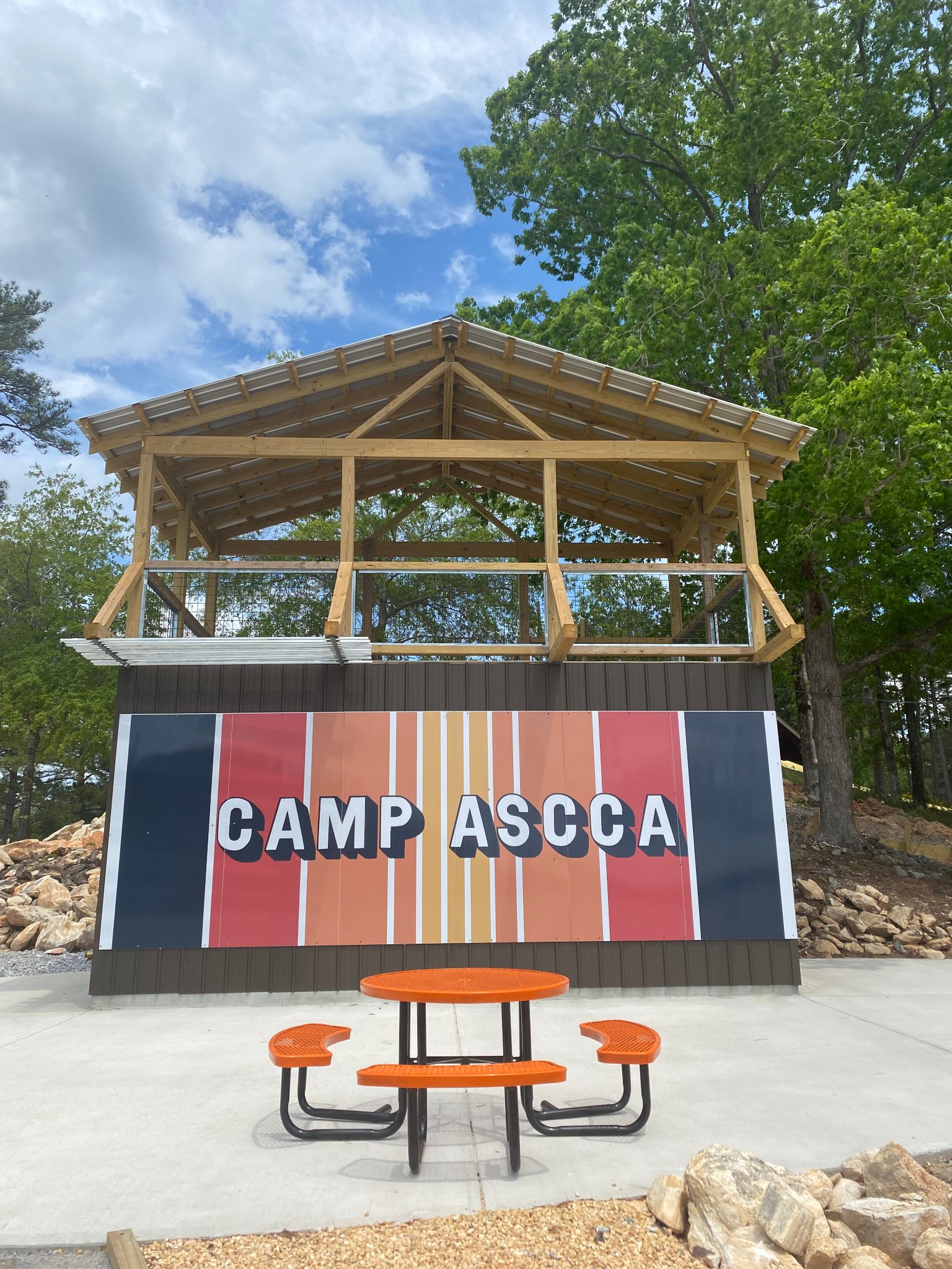 Camp ASCCA - The boat house is coming along and ready for...