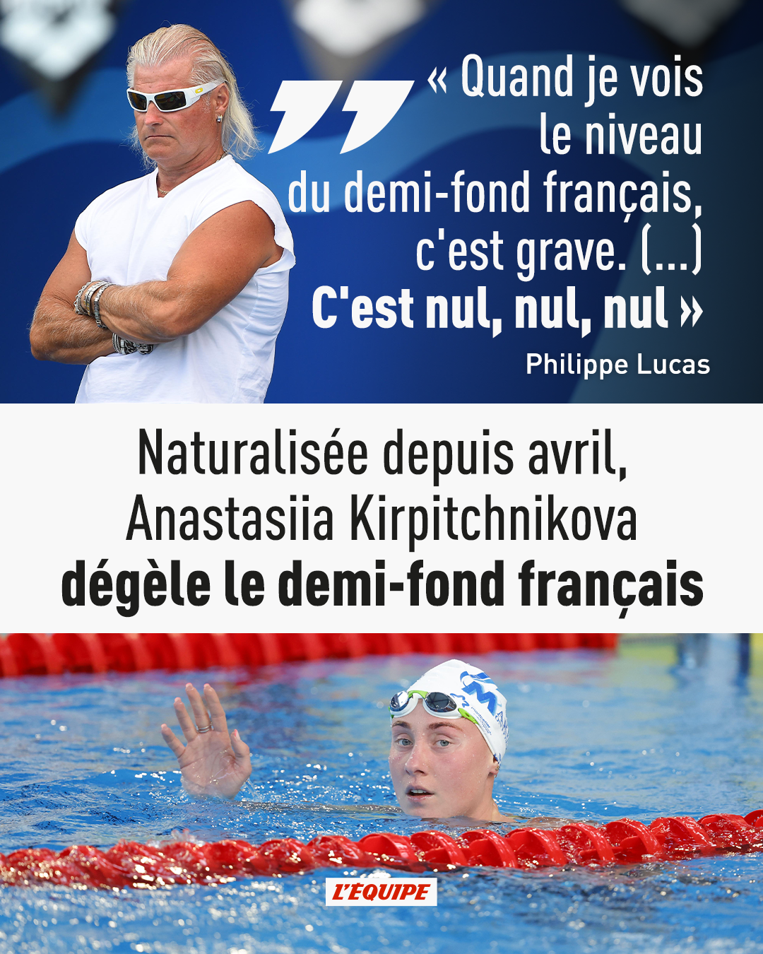 L'EQUIPE - Entraînée par Philippe Lucas, Anastasiia Kirpitchnikova ...