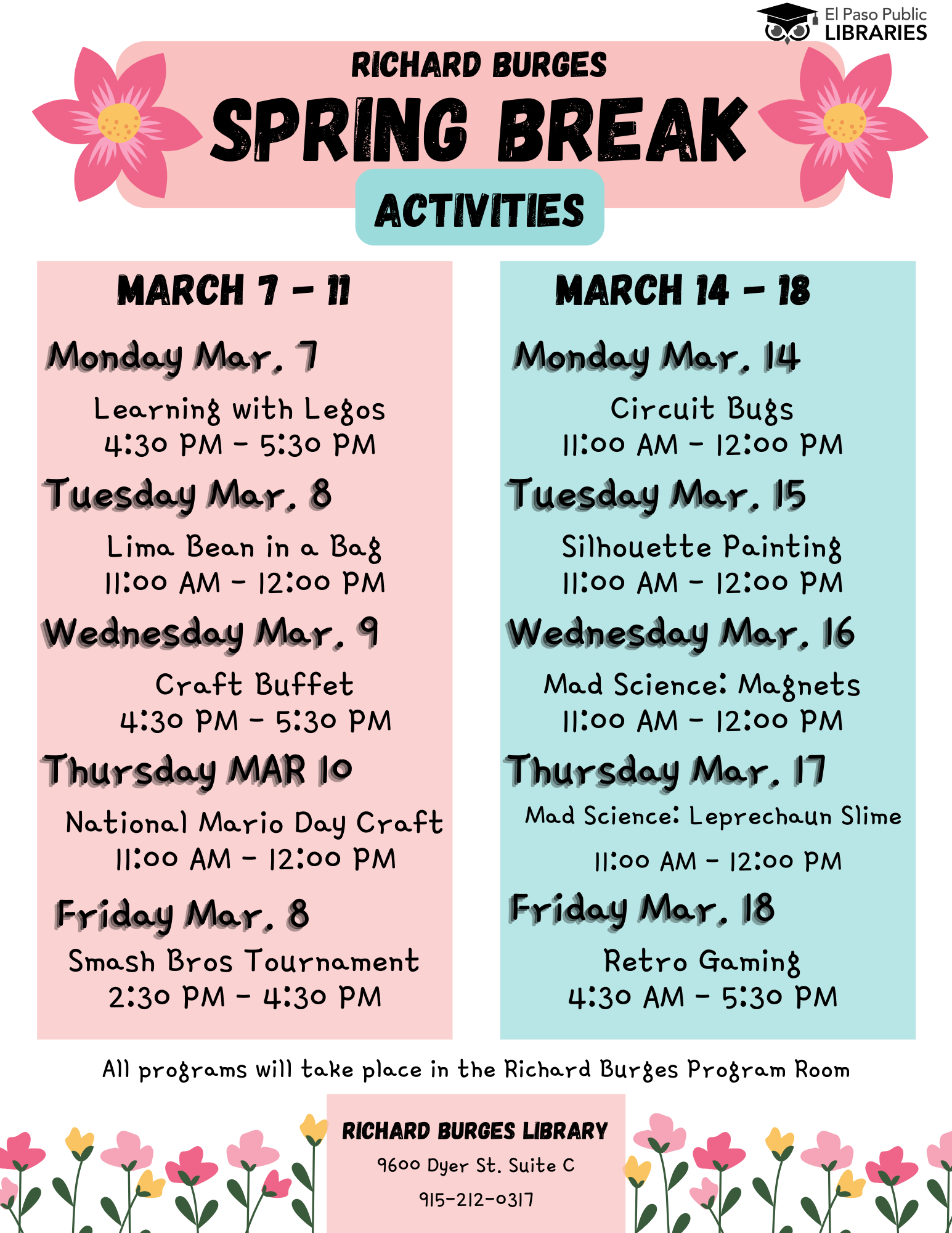 What are you doing during spring... - El Paso Public Library | Facebook