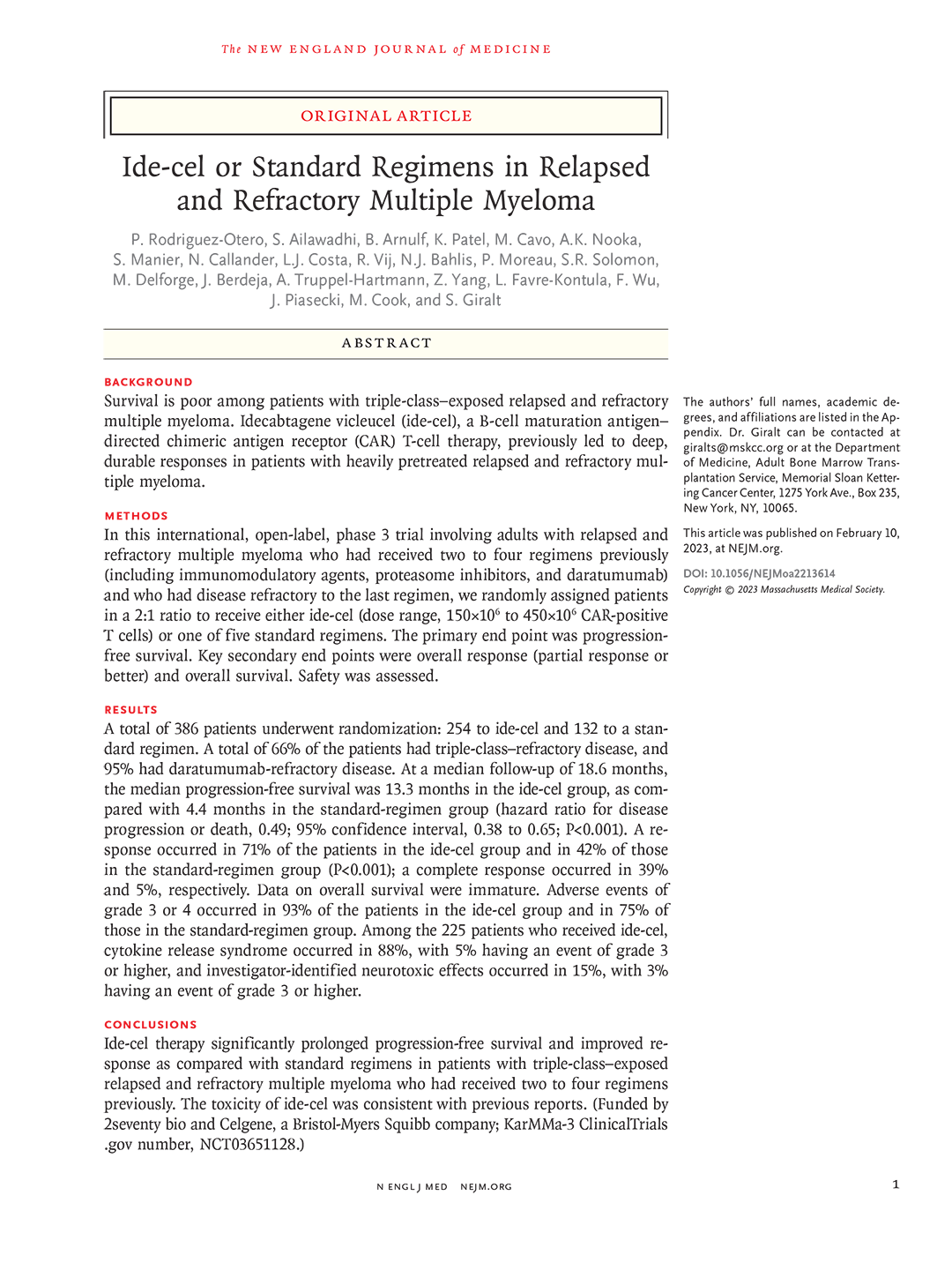A phase 3 trial of... - The New England Journal of Medicine | Facebook