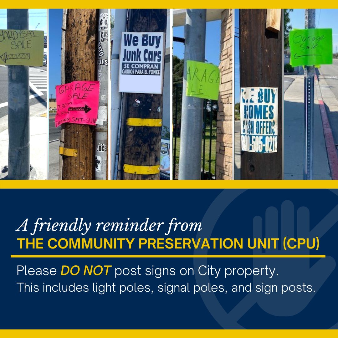 City - A friendly reminder from The Community Preservation Unit (CPU ...