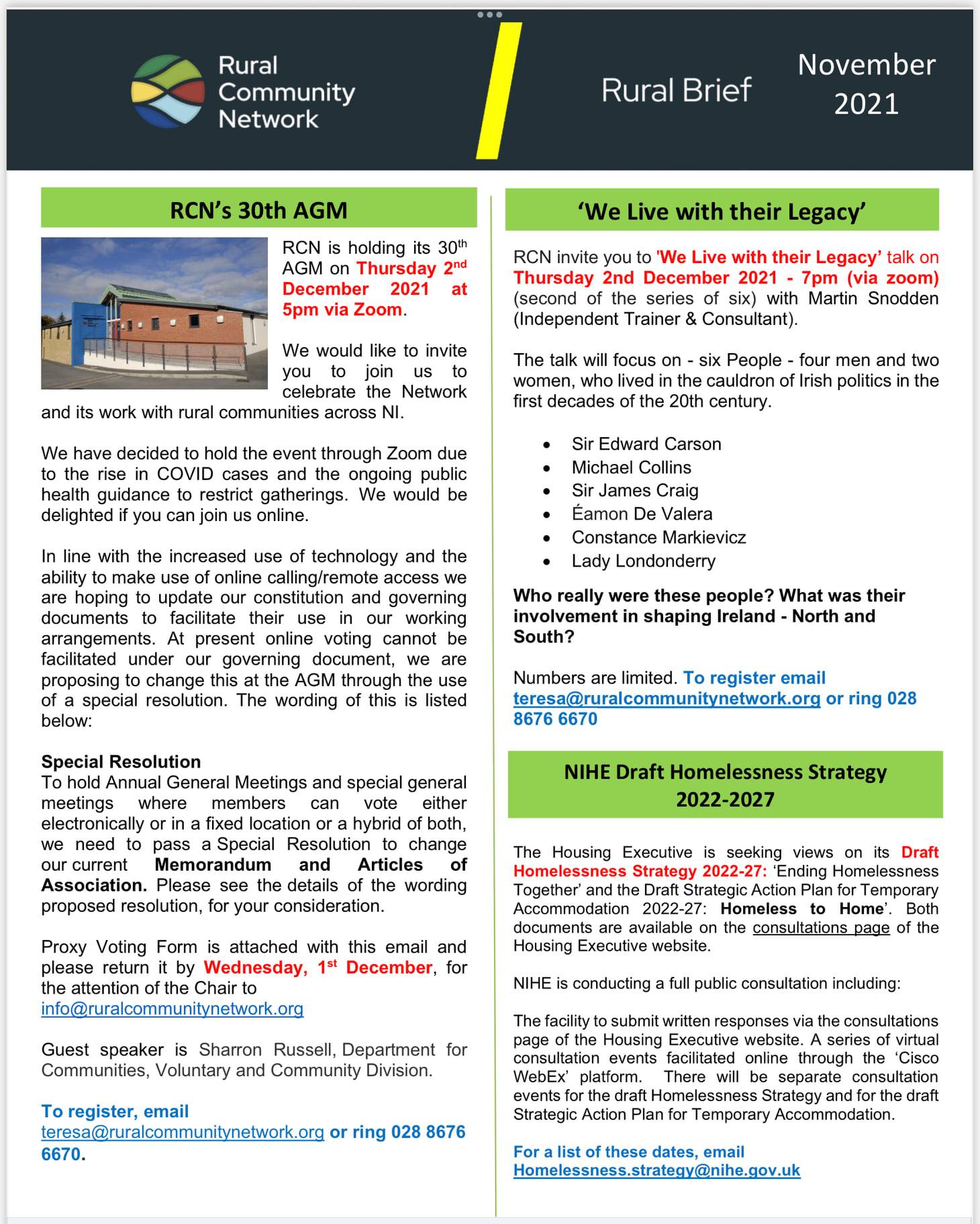 Our lates Rural Brief is now... - Rural Community Network