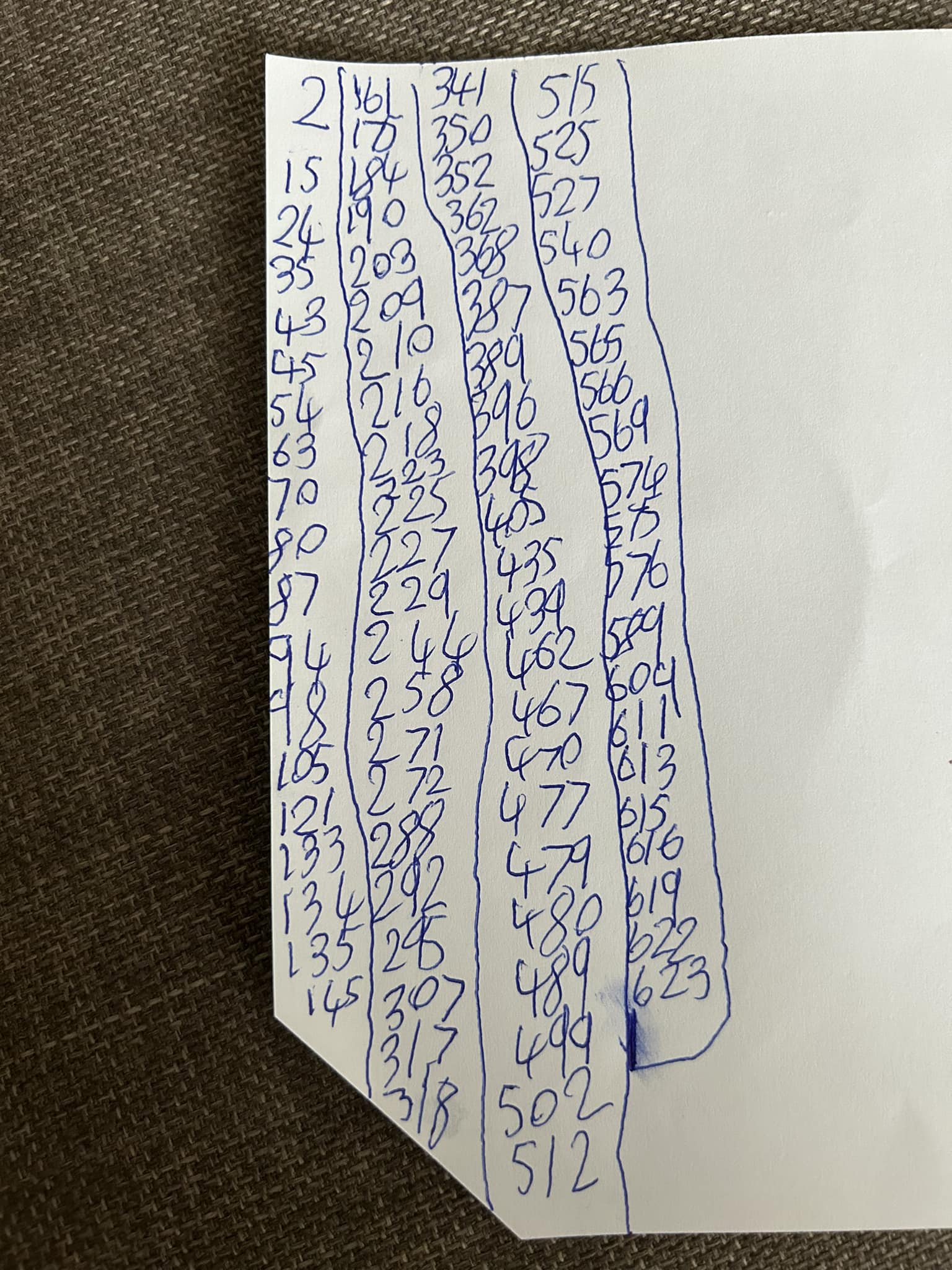 My daughters collecting a second batch of cards. This is what we