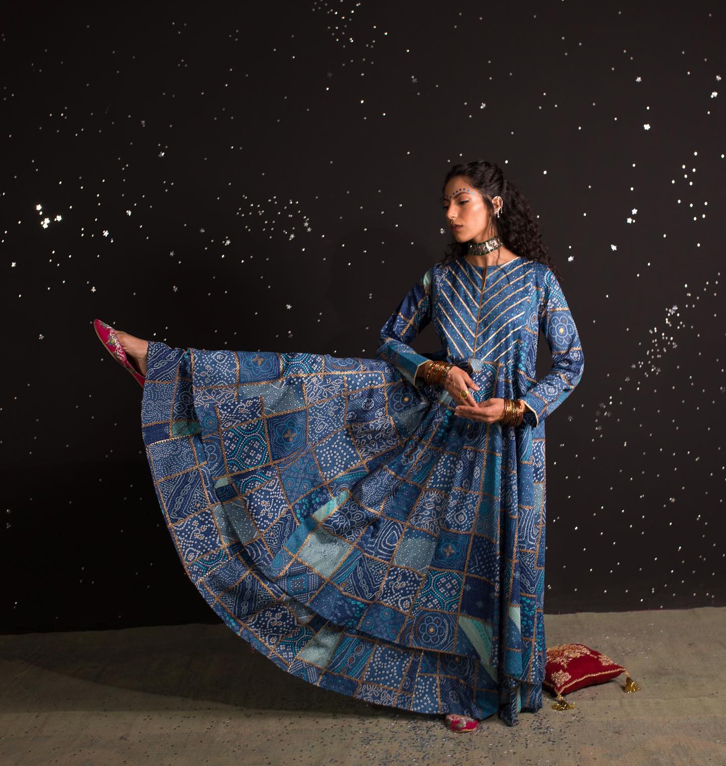 blue chunri dress Slay in this gorgeous hot pink 3-piece set with a stunning print dupatta! #AzOraa #azoraadiaries #fashionoutfit #3piece #EidCollection2025 juniors Petal and Pup Women's Colour:Black Satin Outfit will take 3