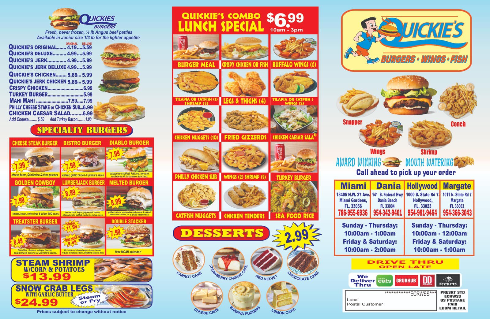 Quickie's Burgers and Wings of Hollywood, FL | Hollywood FL