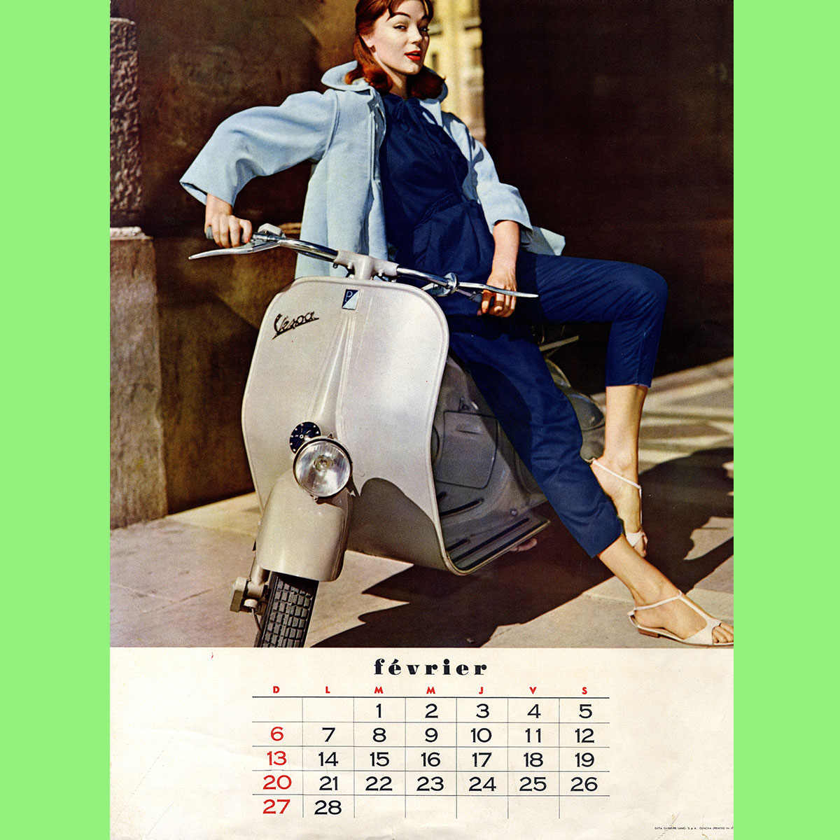 1950s: Piaggio launches the calendar trend to draw attention to