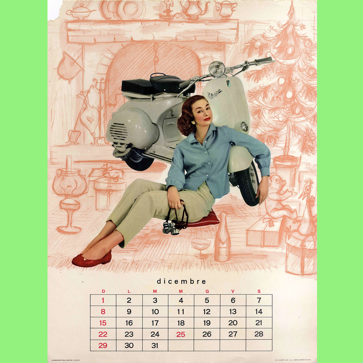 1950s: Piaggio launches the calendar trend to draw attention to