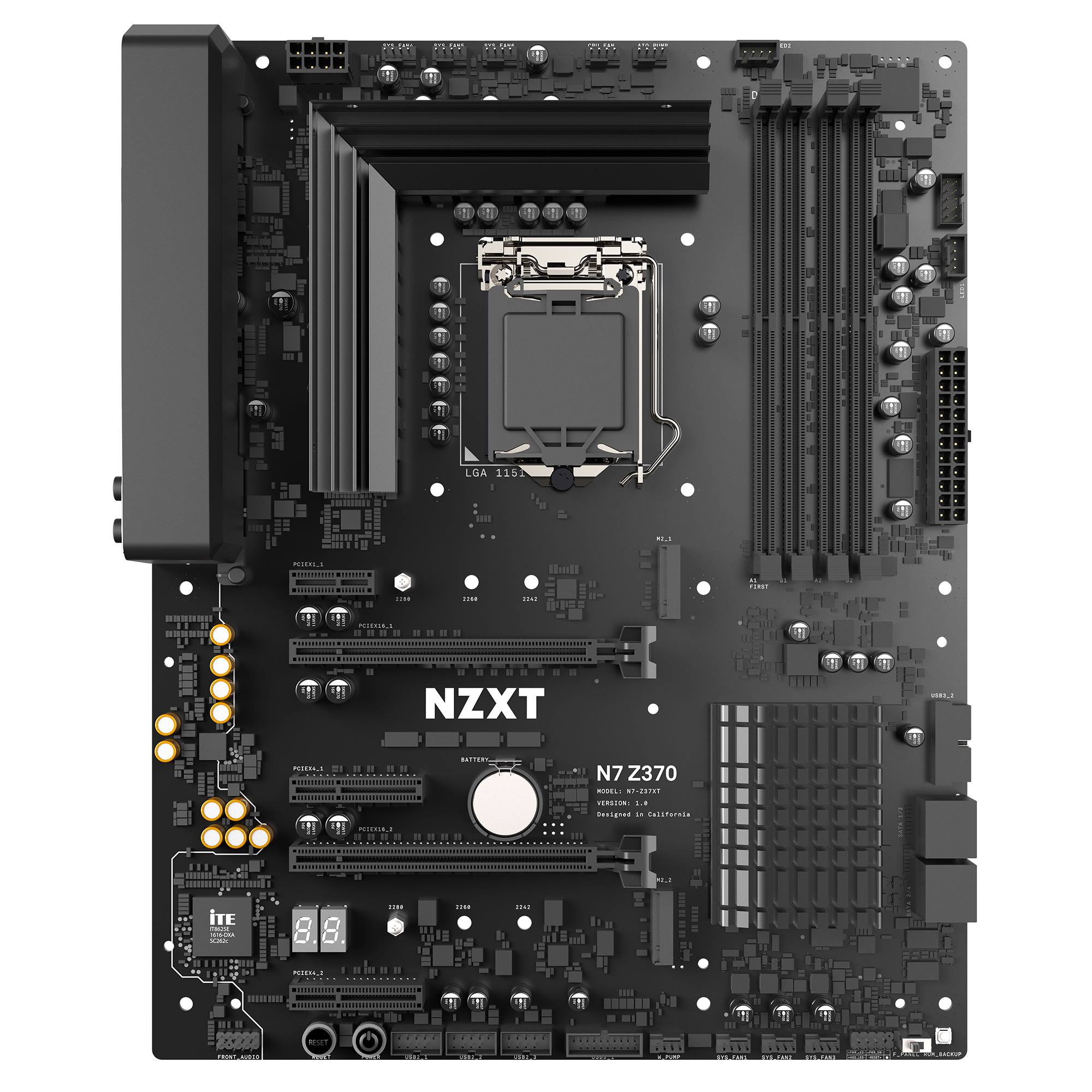 N7 Z370 Motherboard without Covers Learn more at: nzxt.co/n7-z370