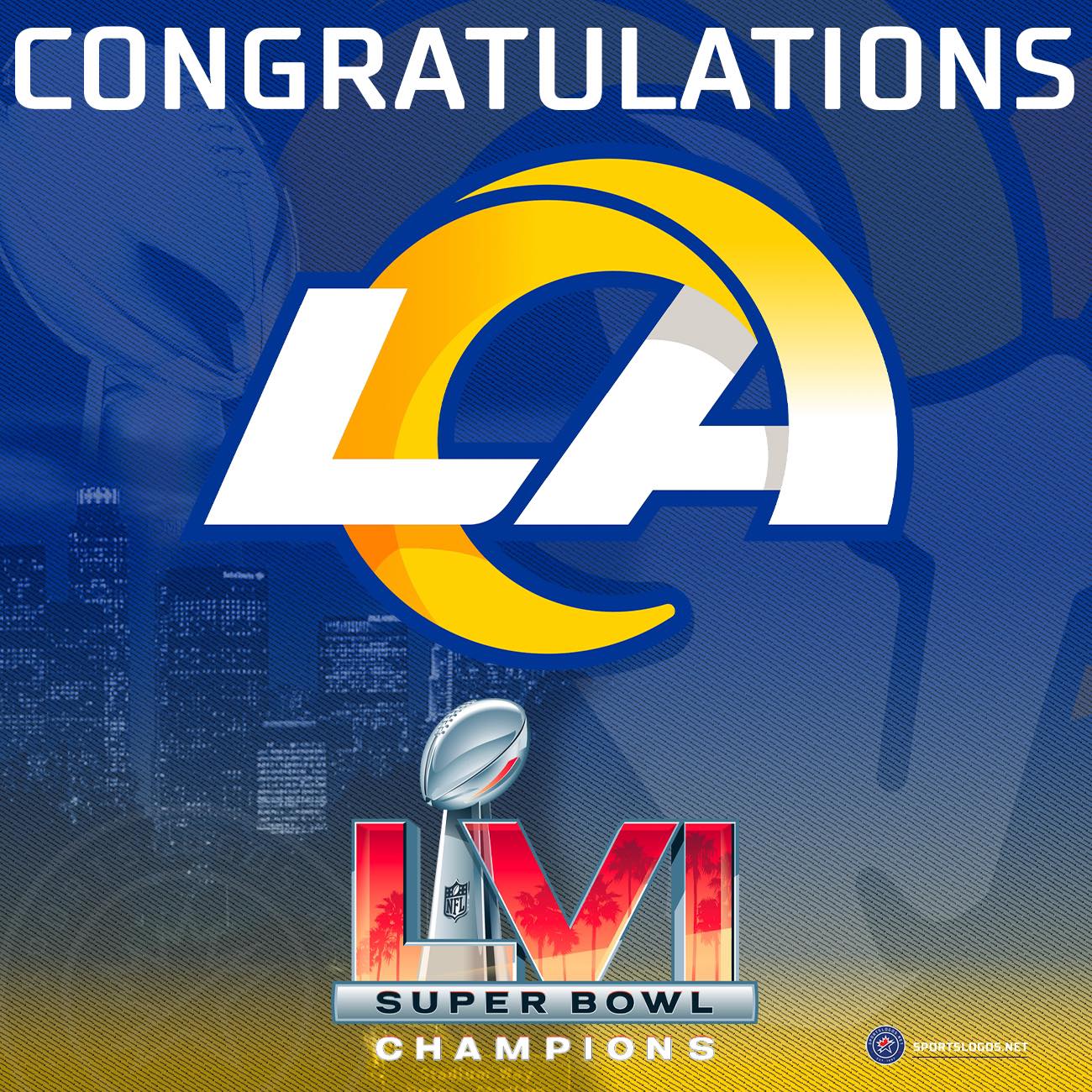 SportsLogos.Net - RAM ON! Congratulations to the Los Angeles Rams for ...