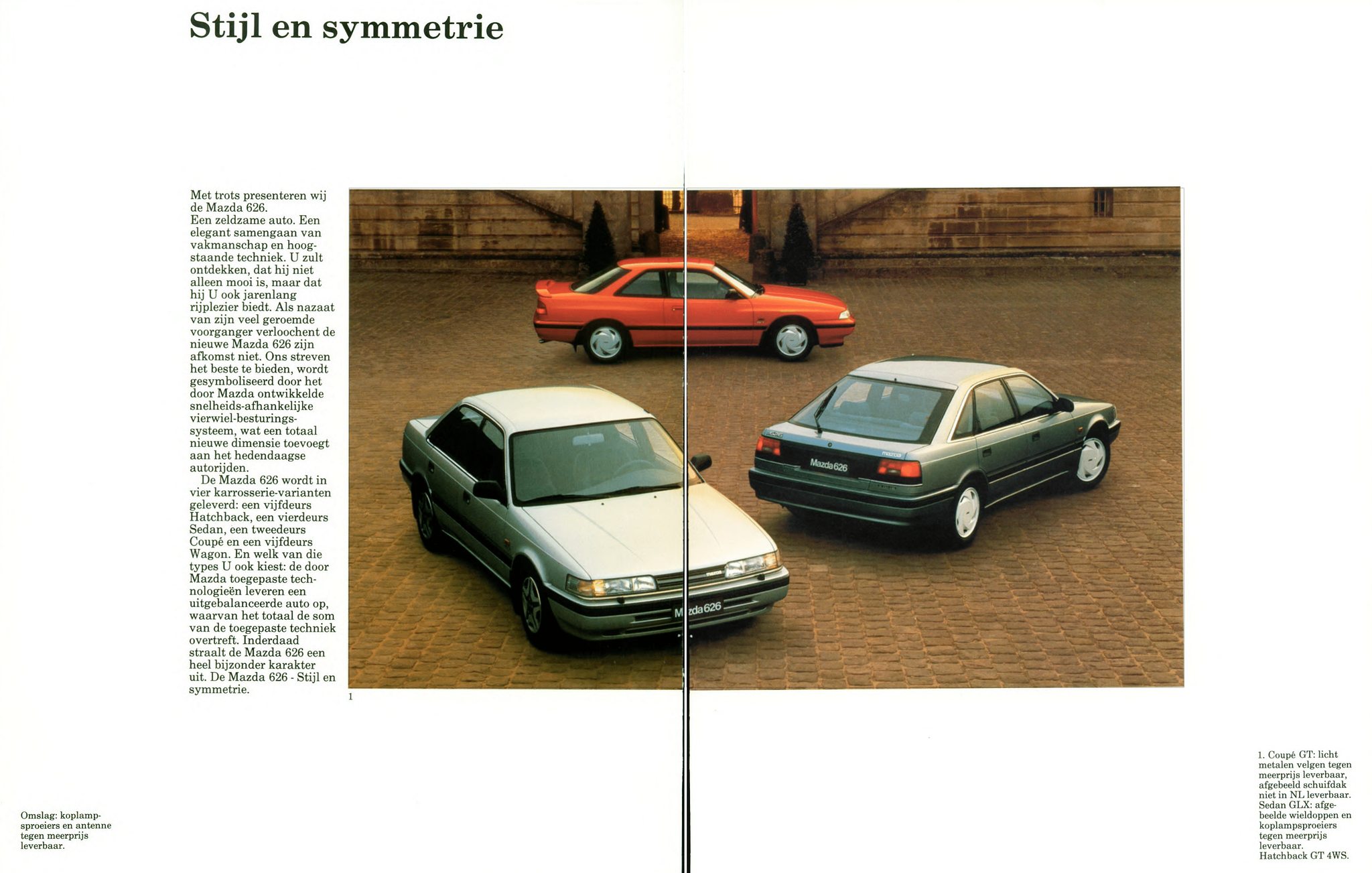 1988 Mazda 626 Brochure. Netherlands. GD/GV.