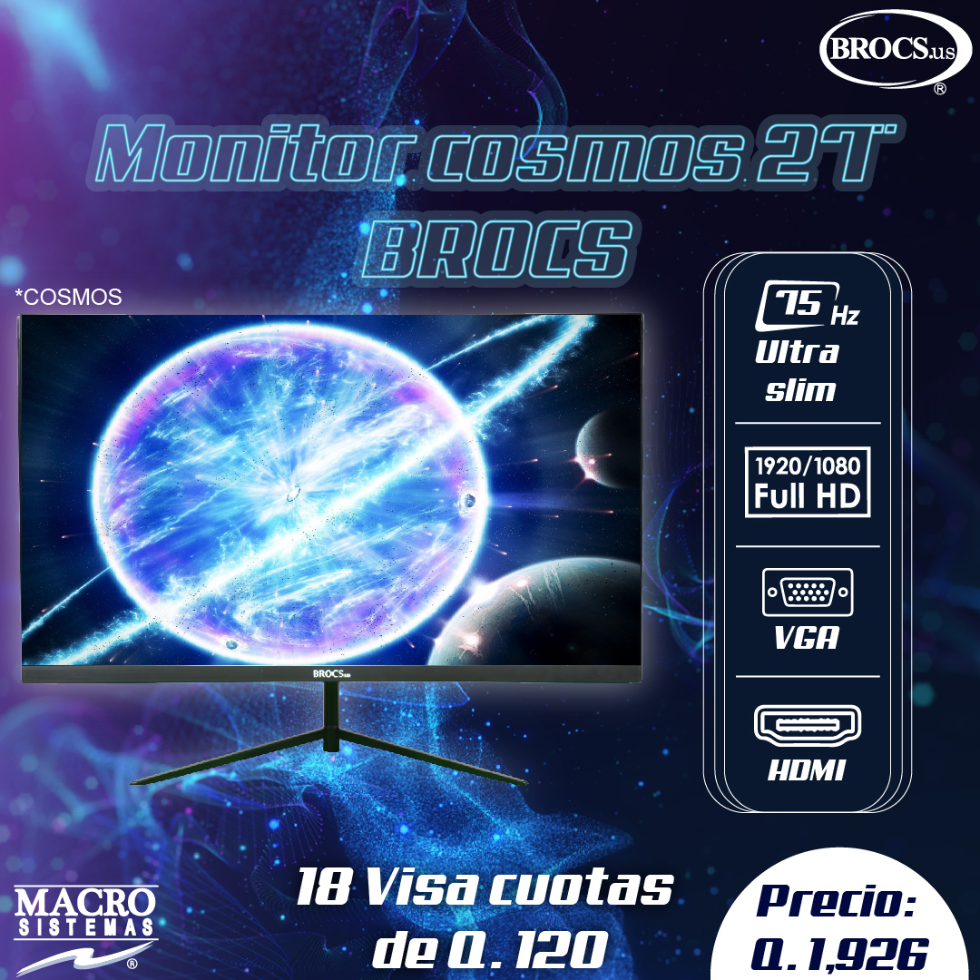 Macro Sistemas - Monitor curvo COSMOS 🌃 Monitor excelente...