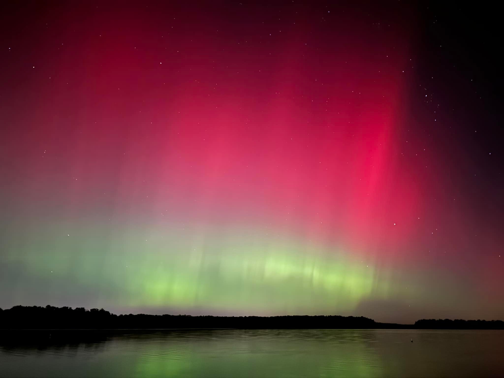 Aurora view in Cincinnati, Ohio at 10pm