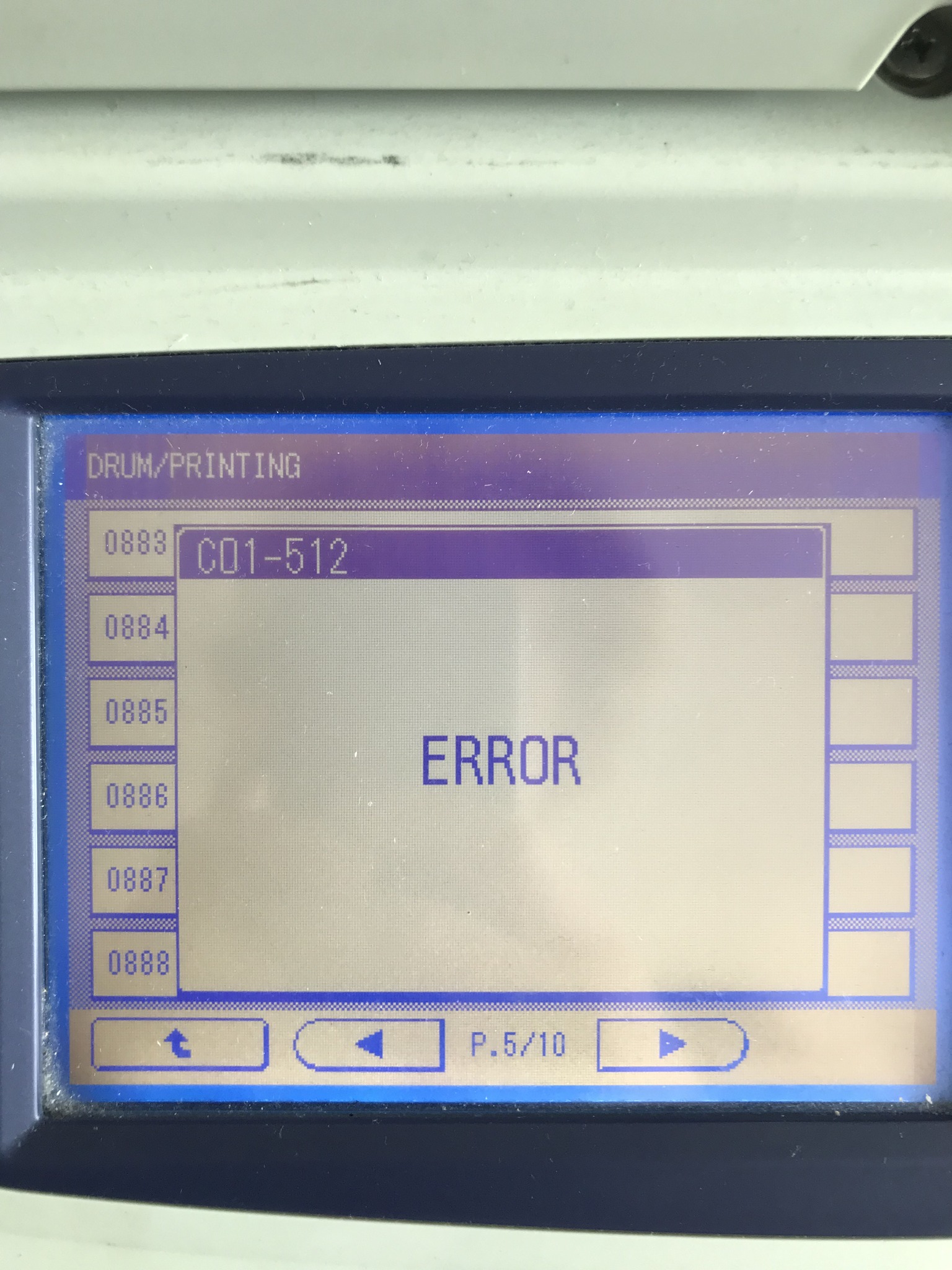 Riso ez5xx drum reprogramming issue with error code c01-512