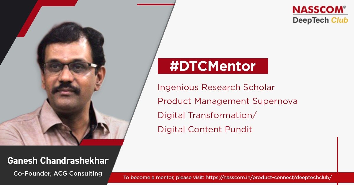 Ganesh Chandrasekaran (Co-founder, ACG... - Nasscom deeptech | Facebook