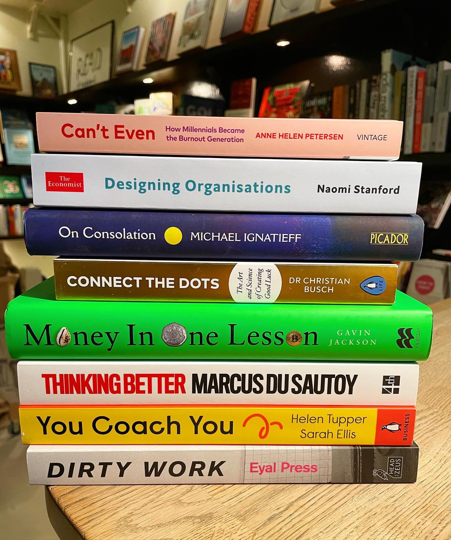 Our book stack... - Books & Company - International Book Cafe