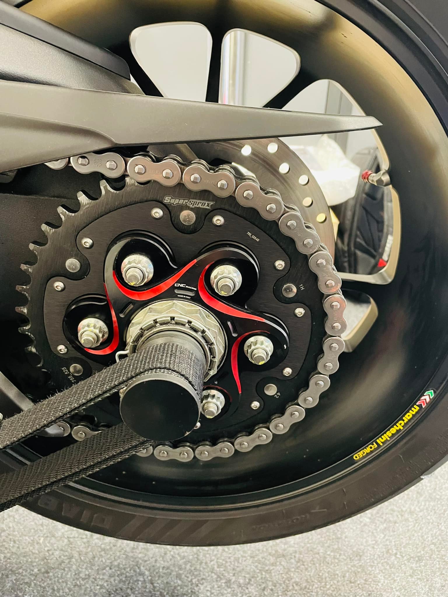 Ducati Multistrada rear sprocket upgrade with Supersprox Stealth 525