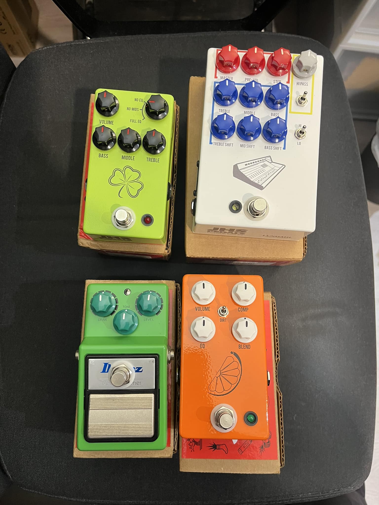 Refinished modded ts9 pedal with new components