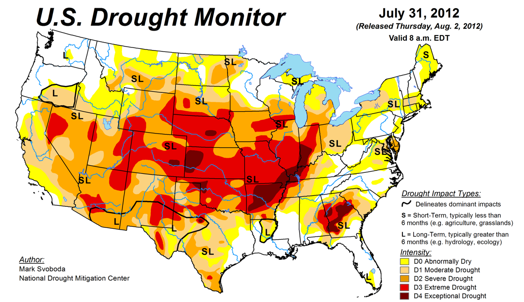 RFD-TV - The US Drought Monitor map is produced each week... | Facebook