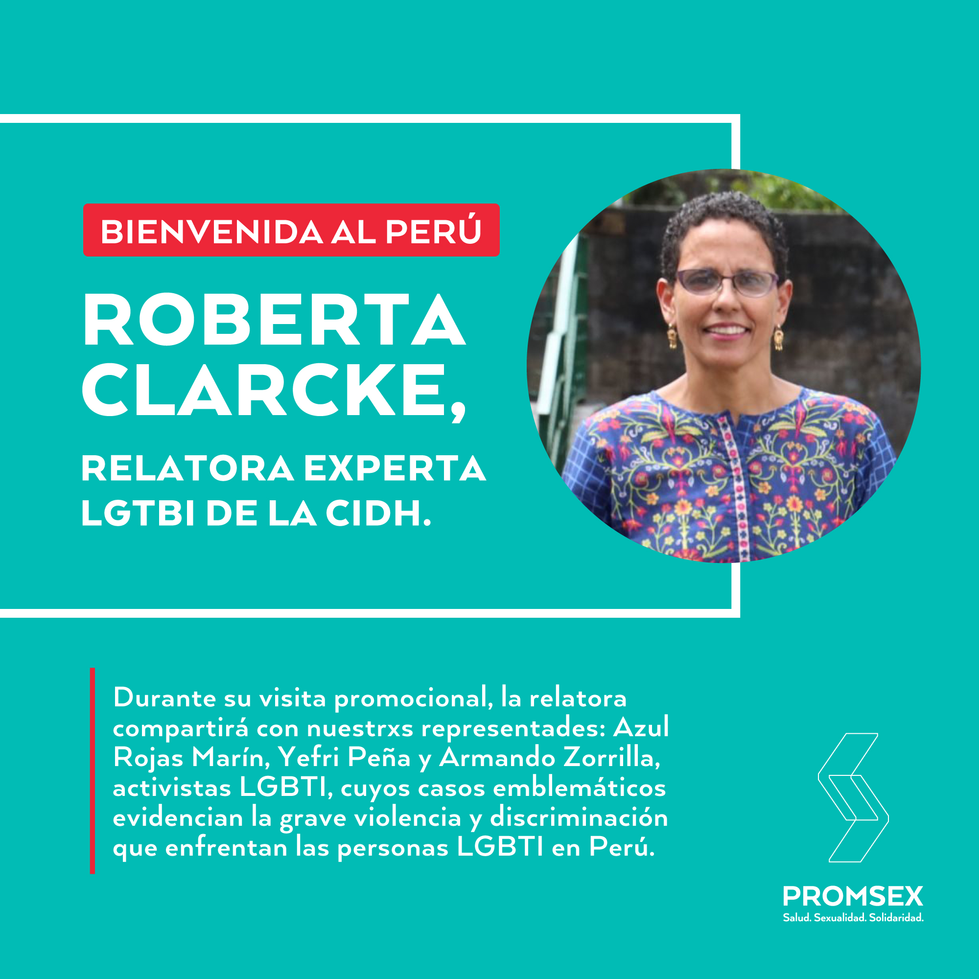 PROMSEX - Bienvenida al Perú Roberta Clarcke, relatora experta LGTBI de ...