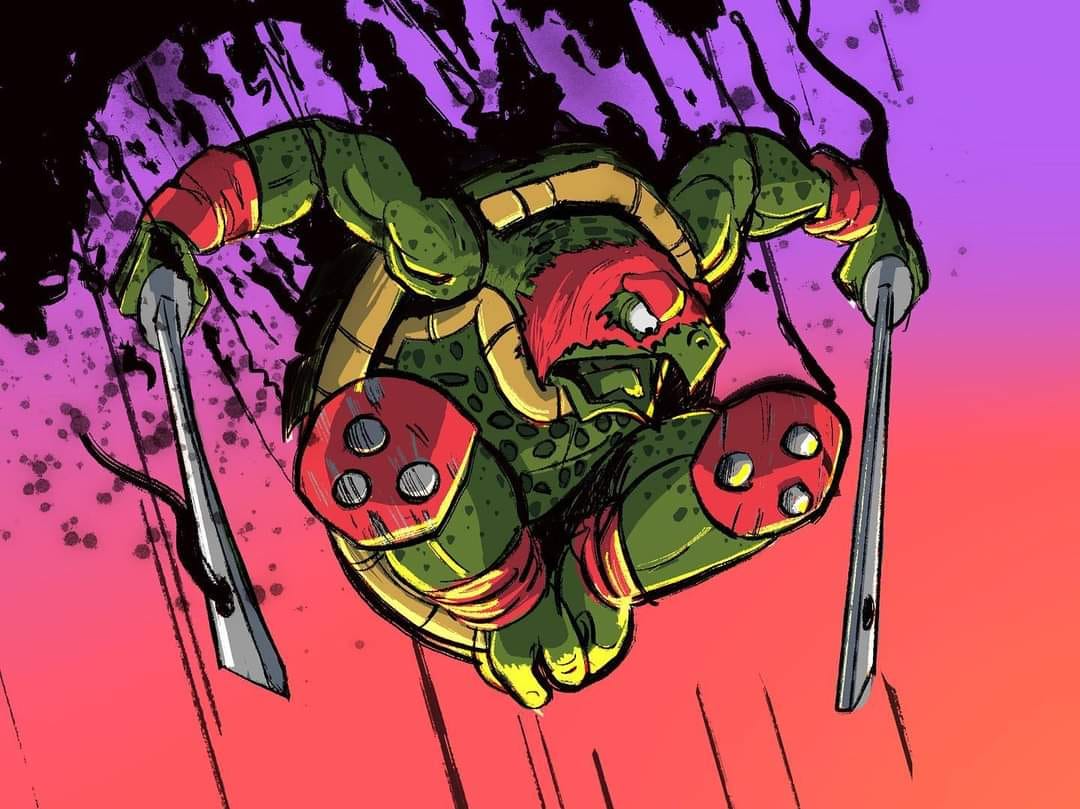 Redrawing original turtles with red color
