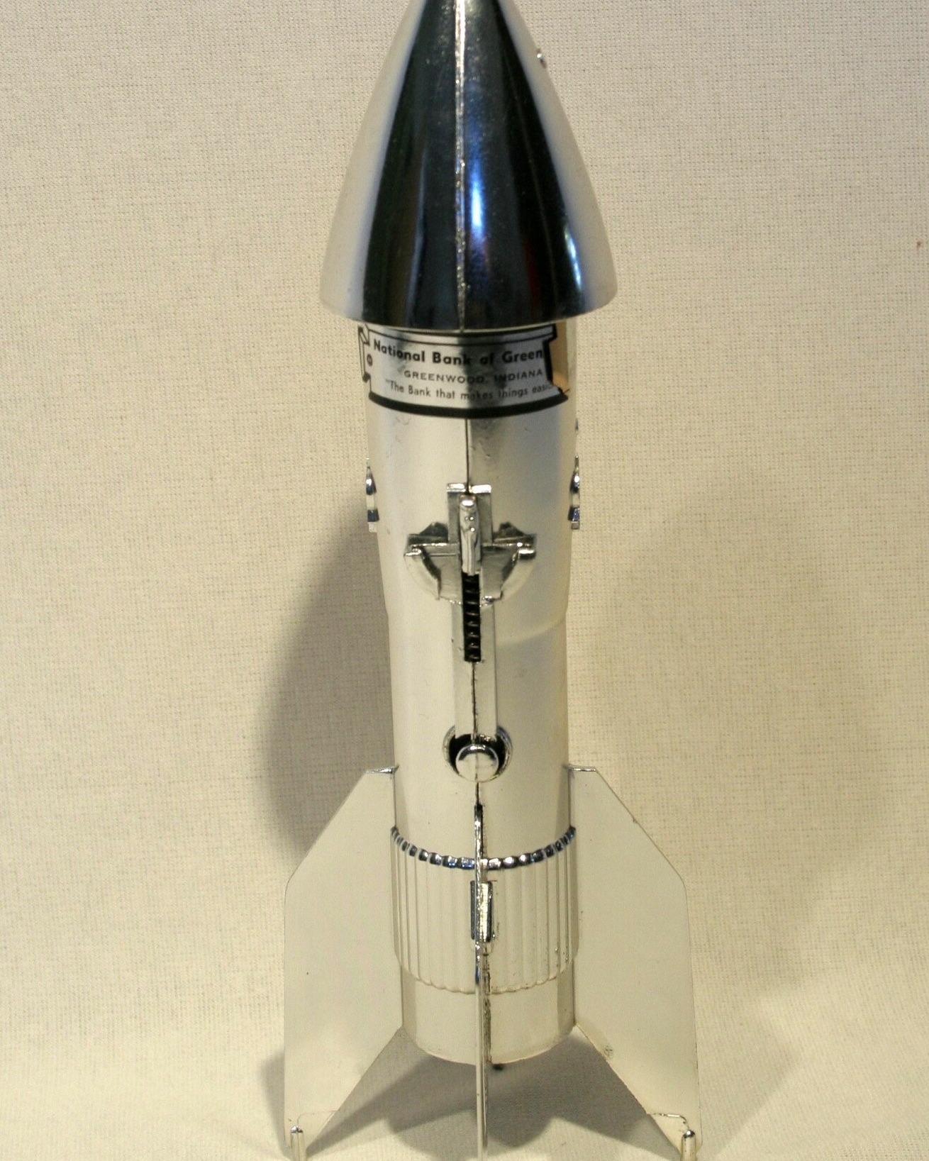 What year is the vintage rocket ship bank from?