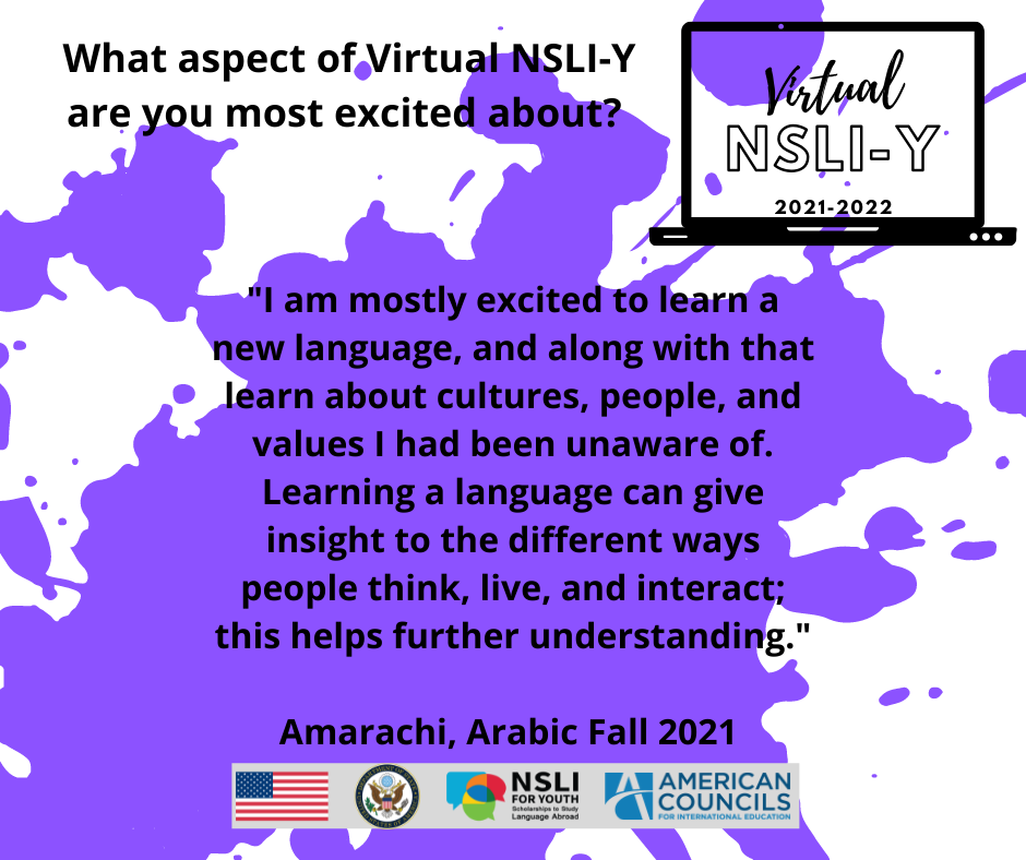 National Security Language Initiative for Youth (NSLI-Y)