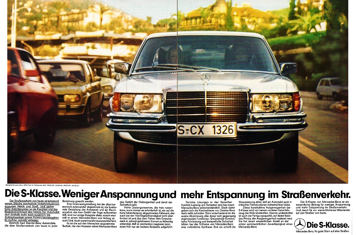 1978 Mercedes-Benz W116 S-Class ad from Germany