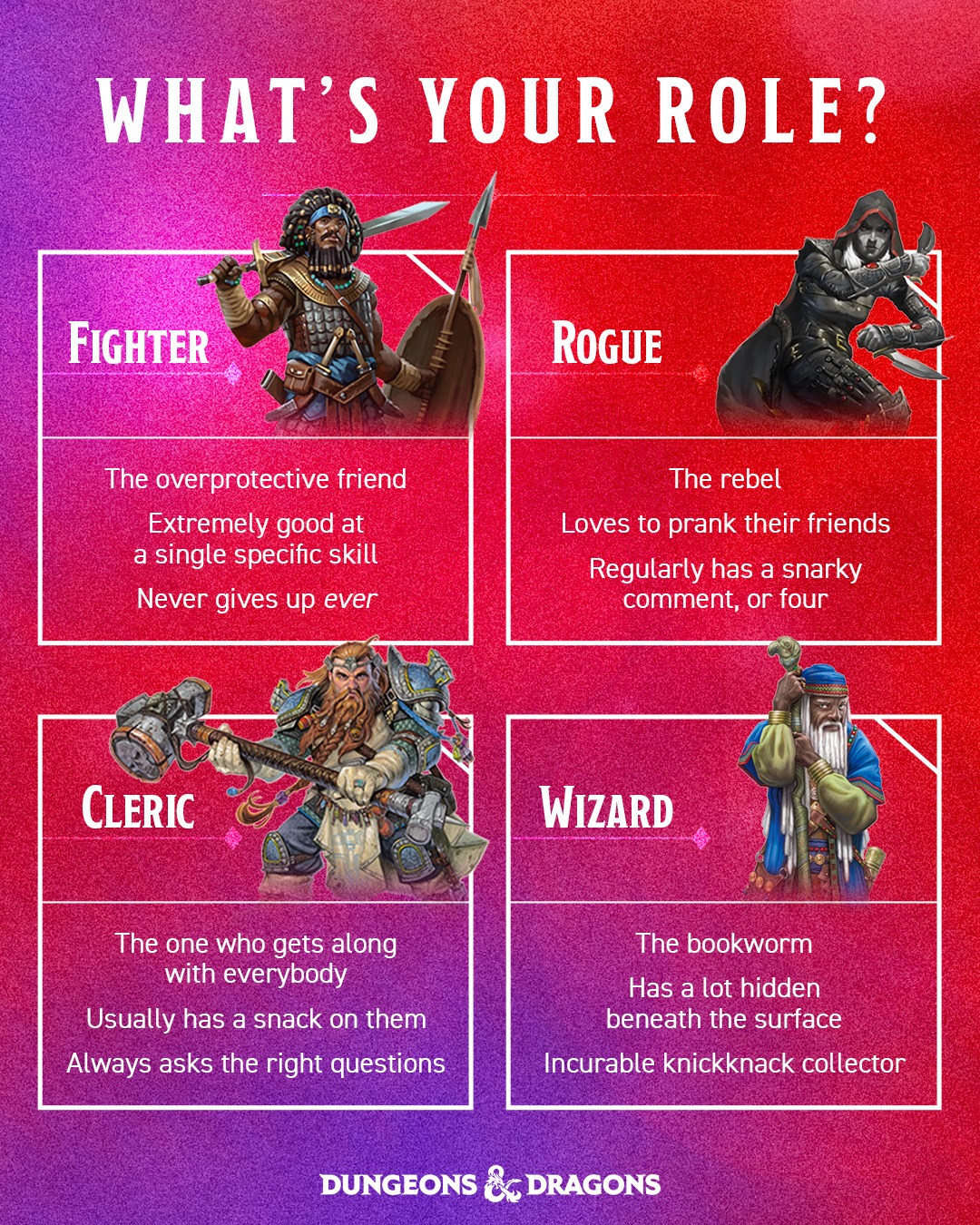 Dungeons & Dragons - What's your role? Tag yourself or comment with ...