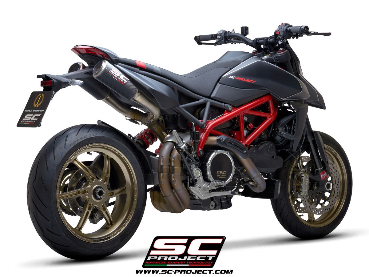Ducati Hypermotard 950 with SC-Project SC1-R carbon fiber single