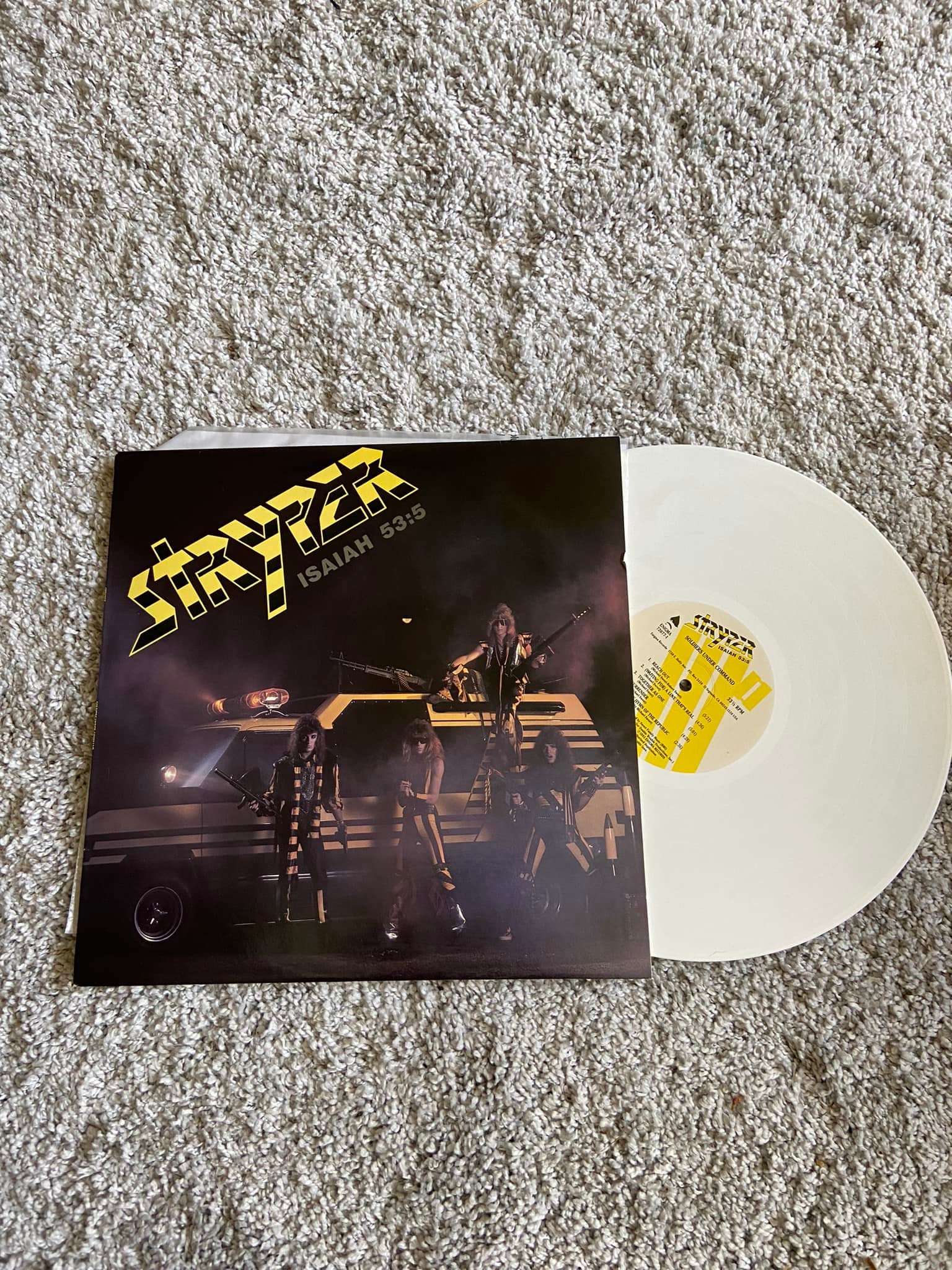 Stryper Isaiah 53:5 vinyl record for 10€ at second-hand shop