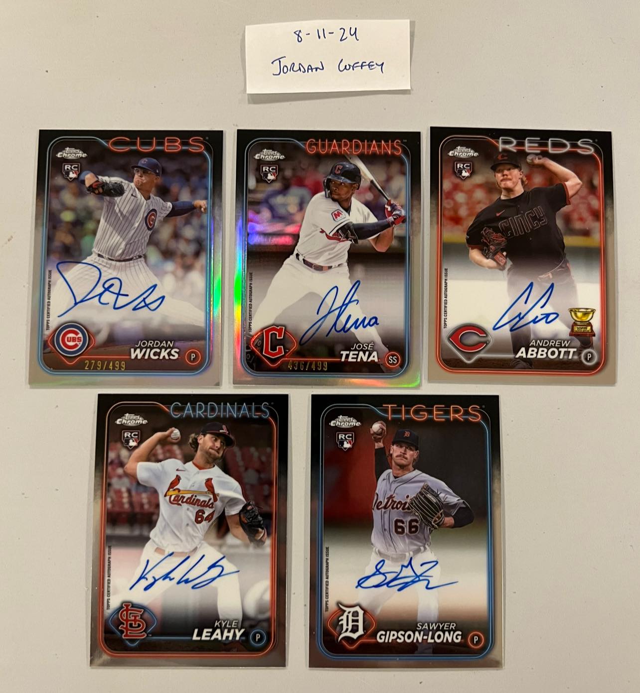 2024 bowman draft chrome blue refractor auto for sale