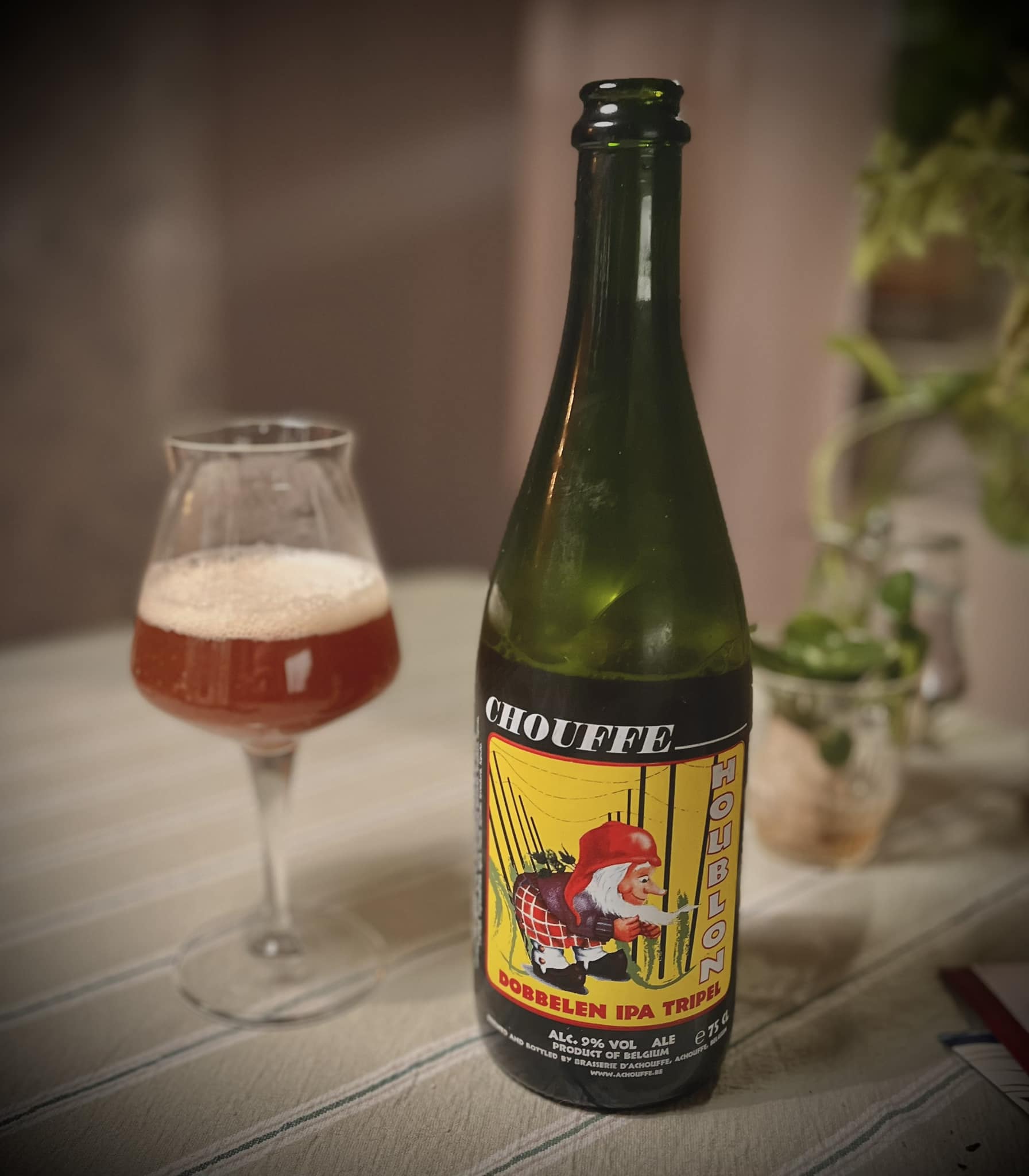 A vintage one Chouffe Houblon IPA Tripel, probably a 2009 or 2010 Though this one would be undrinkable but it s still got something Lots of carbonation left, very sour and a lot
