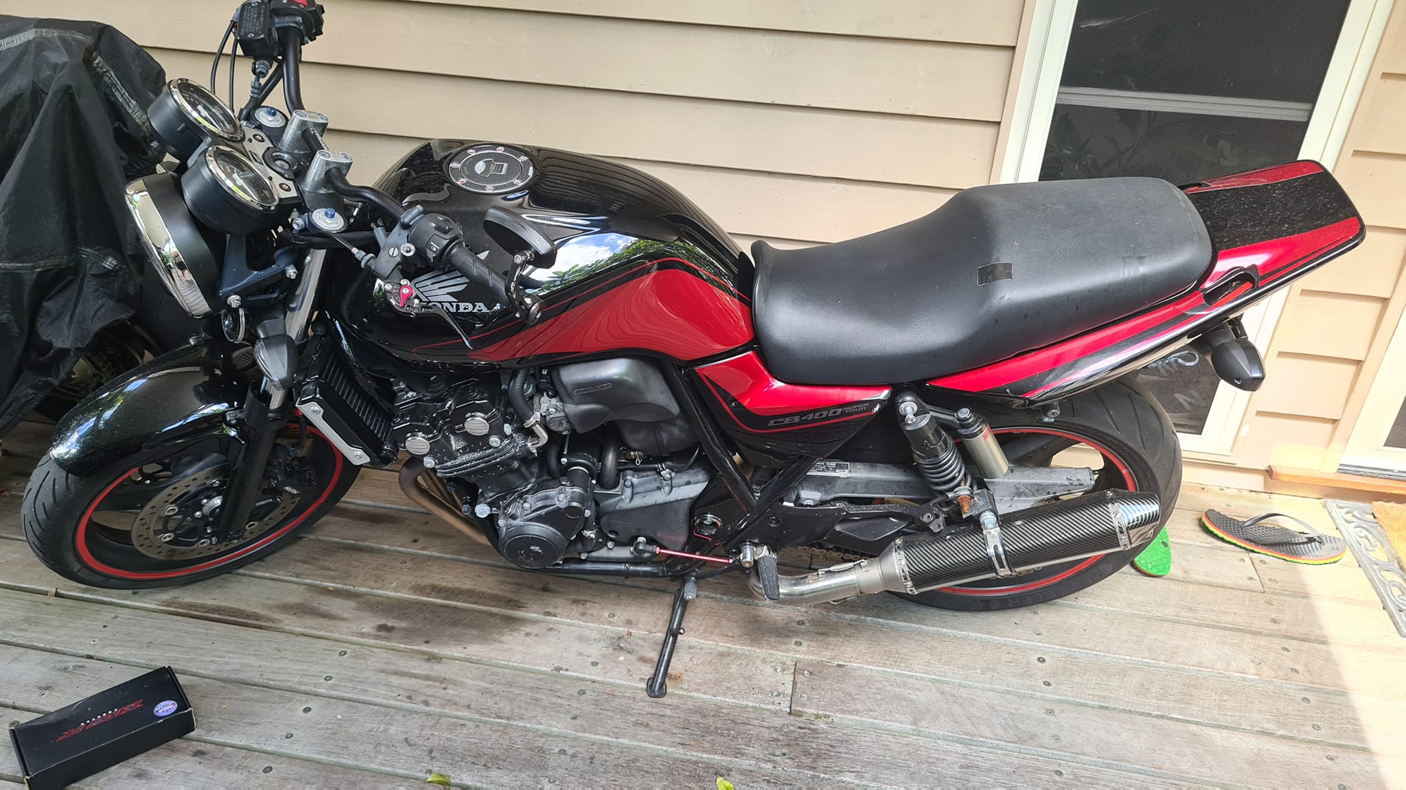 Honda CB400 Super Four stock air filter performance comparison