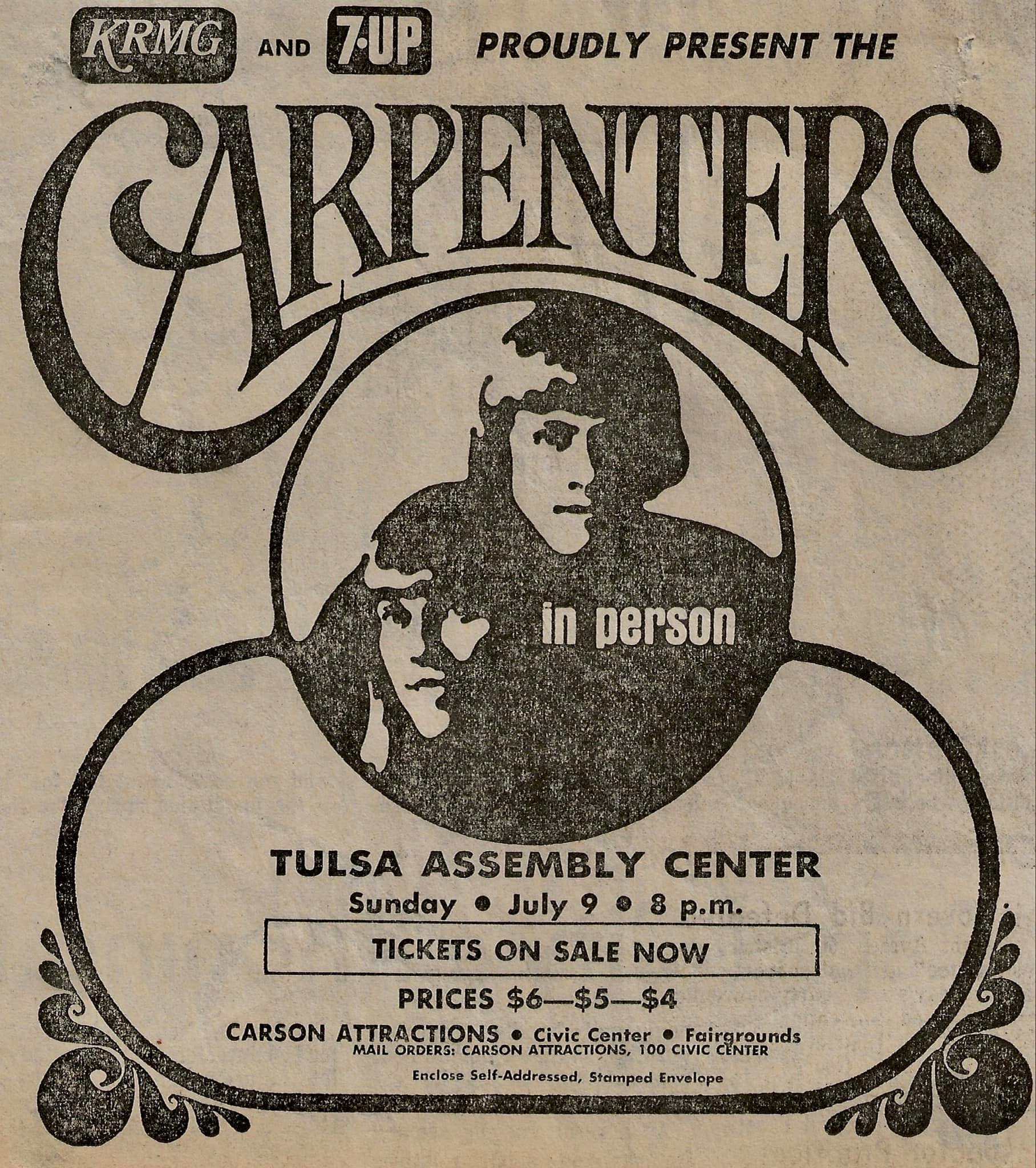The Carpenters' 1972 visit to Tulsa, Oklahoma