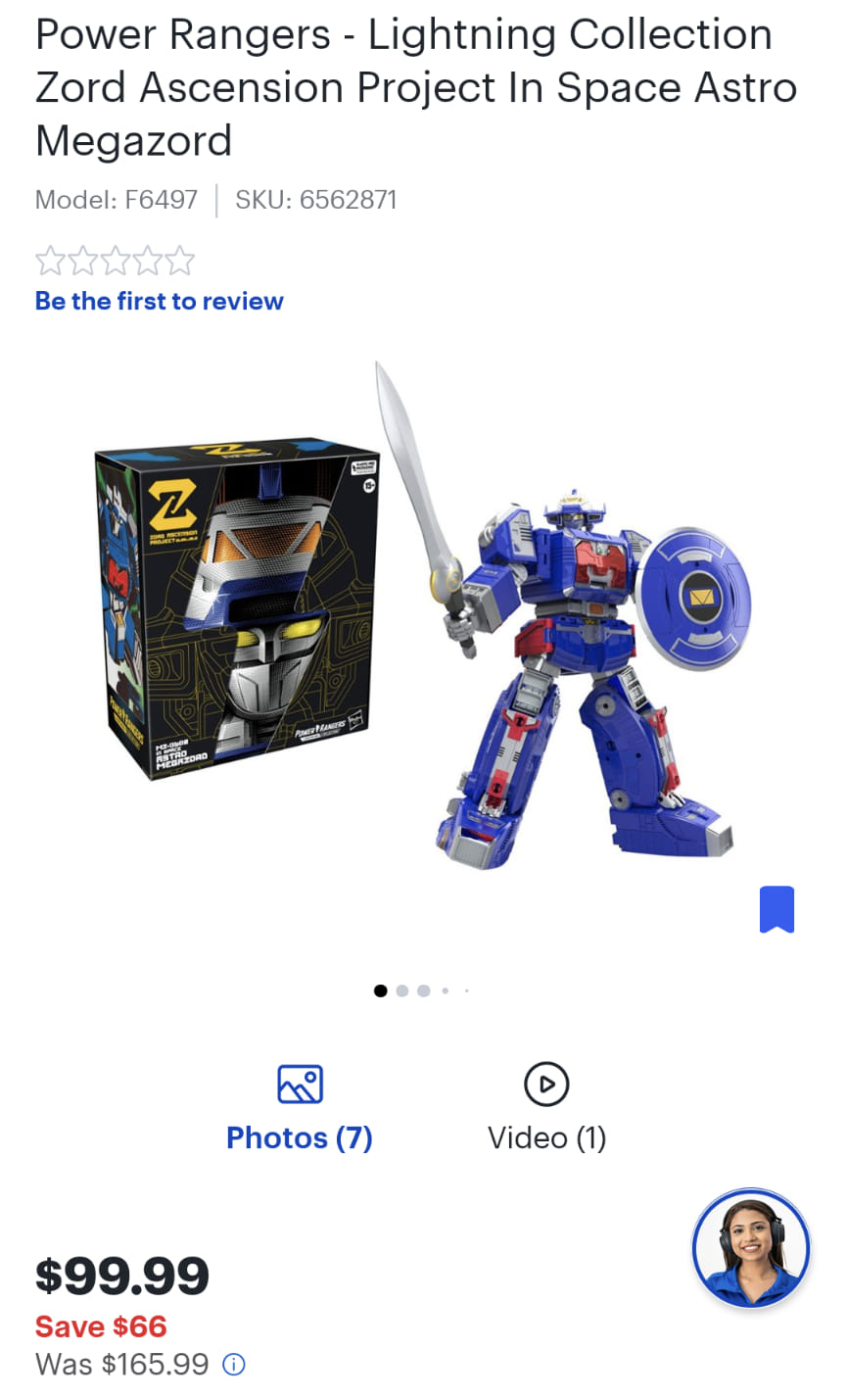 Hasbro Power Rangers Lightning Collection – Astro Megazord Project In Space, Figurine De Collection